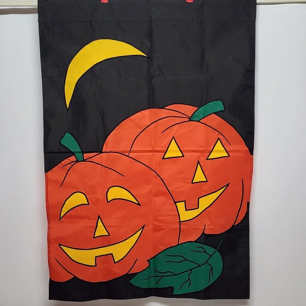 Pumpkin Jack O Lantern Halloween Double Sided Garden Yard Flag 40
